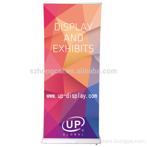 Roll up banner display stand for exhibition